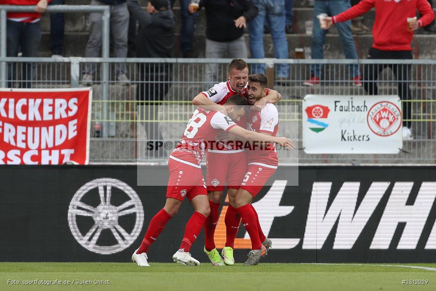 Torjubel, Tor, Marvin Pourié, FLYERALARM Arena, Würzburg, 23.10.2021, DFL, sport, action, Fussball, Deutschland, Oktober 2021, Saison 2021/2022, TGM, FWK, 3. Liga, Türkgücü München, FC Würzburger Kickers - Bild-ID: 2312029