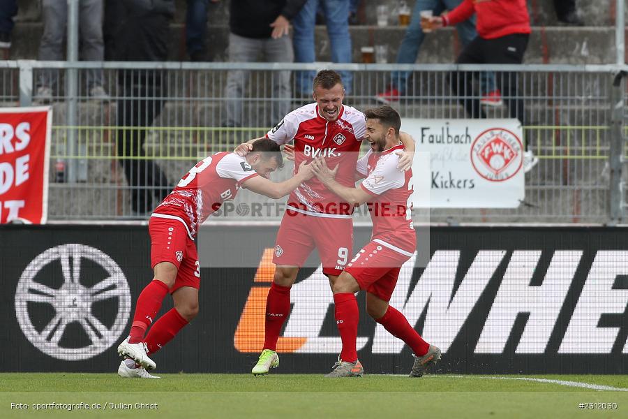 Torjubel, Tor, Marvin Pourié, FLYERALARM Arena, Würzburg, 23.10.2021, DFL, sport, action, Fussball, Deutschland, Oktober 2021, Saison 2021/2022, TGM, FWK, 3. Liga, Türkgücü München, FC Würzburger Kickers - Bild-ID: 2312030