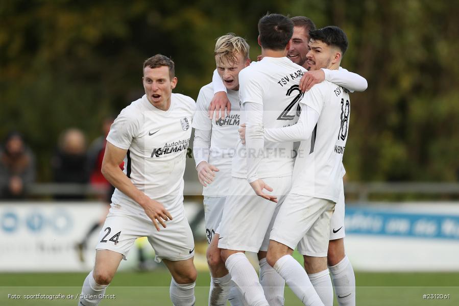 Torjubel, Sebastian Fries, Sportplatz, Karlburg, 23.10.2021, BFV, sport, action, Fussball, Deutschland, Oktober 2021, Saison 2021/2022, Bayernliga Nord, HOF, TSV, SpVgg Bayern Hof, TSV Karlburg - Bild-ID: 2312061 Torjubel, Sebastian Fries, Sportplatz, Karlburg, 23.10.2021, BFV, sport, action, Fussball, Deutschland, Oktober 2021, Saison 2021/2022, Bayernliga Nord, HOF, TSV, SpVgg Bayern Hof, TSV Karlburg - Bild-ID: 2312061