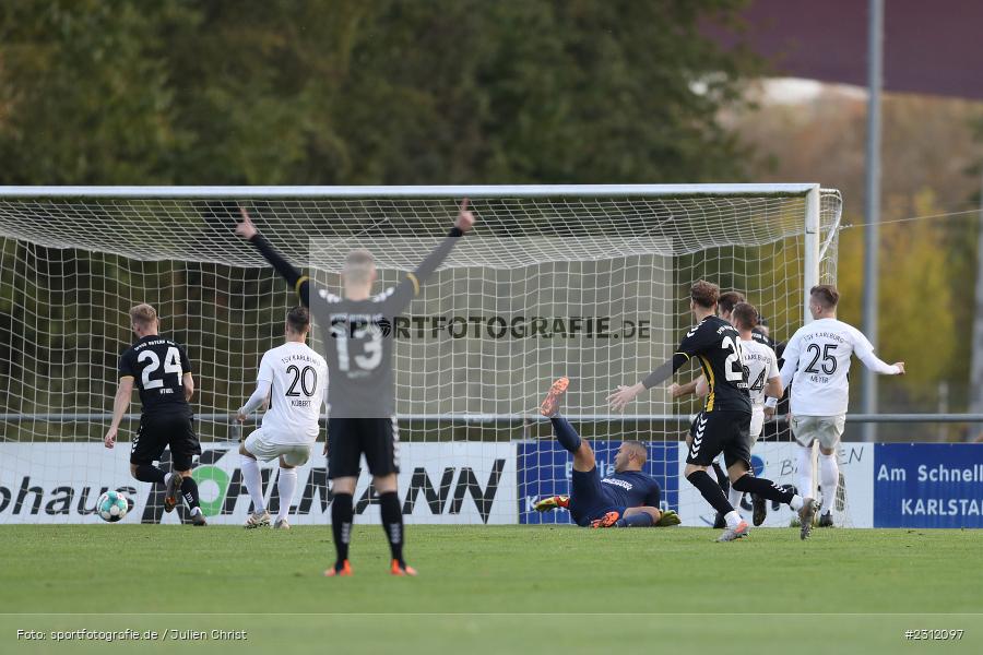 Tor, Matej Kyndl, Sportplatz, Karlburg, 23.10.2021, BFV, sport, action, Fussball, Deutschland, Oktober 2021, Saison 2021/2022, Bayernliga Nord, HOF, TSV, SpVgg Bayern Hof, TSV Karlburg - Bild-ID: 2312097 Tor, Matej Kyndl, Sportplatz, Karlburg, 23.10.2021, BFV, sport, action, Fussball, Deutschland, Oktober 2021, Saison 2021/2022, Bayernliga Nord, HOF, TSV, SpVgg Bayern Hof, TSV Karlburg - Bild-ID: 2312097