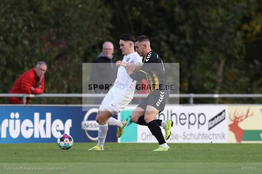 Jan Martin, Sportplatz, Karlburg, 23.10.2021, BFV, sport, action, Fussball, Deutschland, Oktober 2021, Saison 2021/2022, Bayernliga Nord, HOF, TSV, SpVgg Bayern Hof, TSV Karlburg - Bild-ID: 2312103