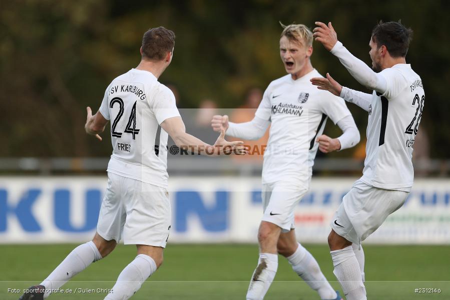 Torjubel, Sebastian Fries, Sportplatz, Karlburg, 23.10.2021, BFV, sport, action, Fussball, Deutschland, Oktober 2021, Saison 2021/2022, Bayernliga Nord, HOF, TSV, SpVgg Bayern Hof, TSV Karlburg - Bild-ID: 2312146 Torjubel, Sebastian Fries, Sportplatz, Karlburg, 23.10.2021, BFV, sport, action, Fussball, Deutschland, Oktober 2021, Saison 2021/2022, Bayernliga Nord, HOF, TSV, SpVgg Bayern Hof, TSV Karlburg - Bild-ID: 2312146