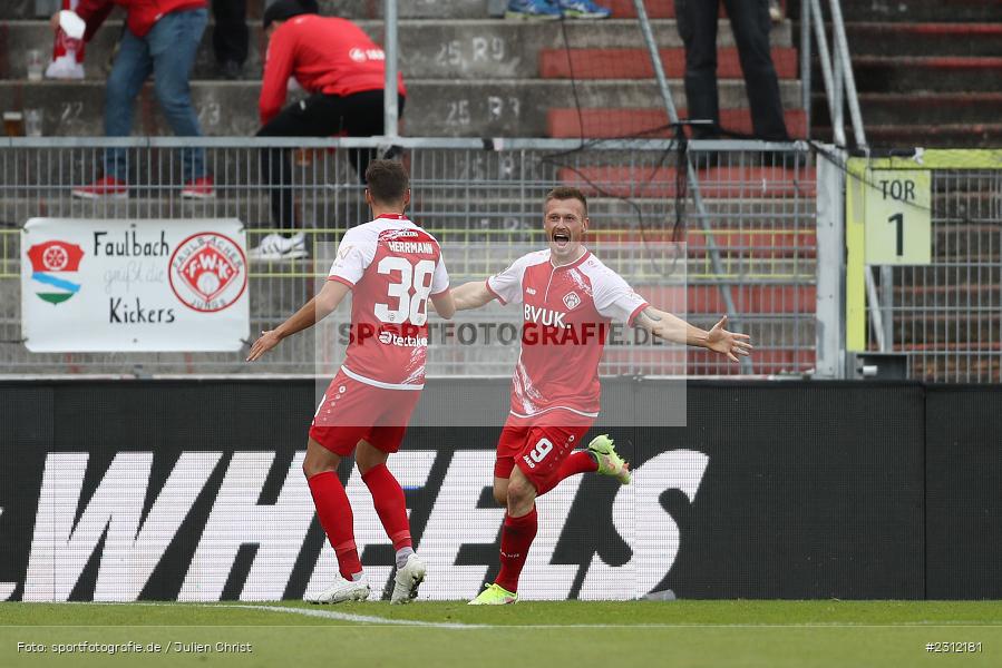 Torjubel, Tor, Marvin Pourié, FLYERALARM Arena, Würzburg, 23.10.2021, DFL, sport, action, Fussball, Deutschland, Oktober 2021, Saison 2021/2022, TGM, FWK, 3. Liga, Türkgücü München, FC Würzburger Kickers - Bild-ID: 2312181
