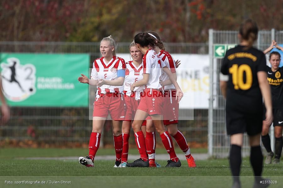 Torjubel, Ela Schlicker, Soccergirl Sportpark, Würzburg, 31.10.2021, BFV, sport, action, Fussball, Deutschland, Oktober 2021, Saison 2021/2022, Bezirksoberliga Frauen, TSV, FWK, TSV Keilberg, FC Würzburger Kickers II - Bild-ID: 2313028