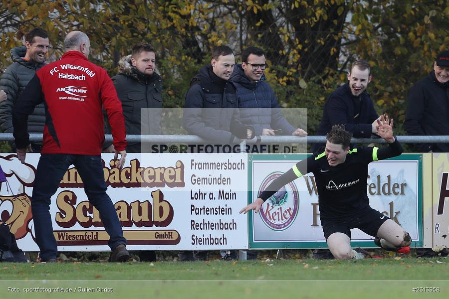Torjubel, Fabian Weisenberger, Sportgelände, Wiesenfeld, 06.11.2021, BFV, sport, action, Fussball, Deutschland, November 2021, Saison 2021/2022, Kreisklasse, DJK, FCW, SV-DJK Wombach, FC Wiesenfeld-Halsbach - Bild-ID: 2313358