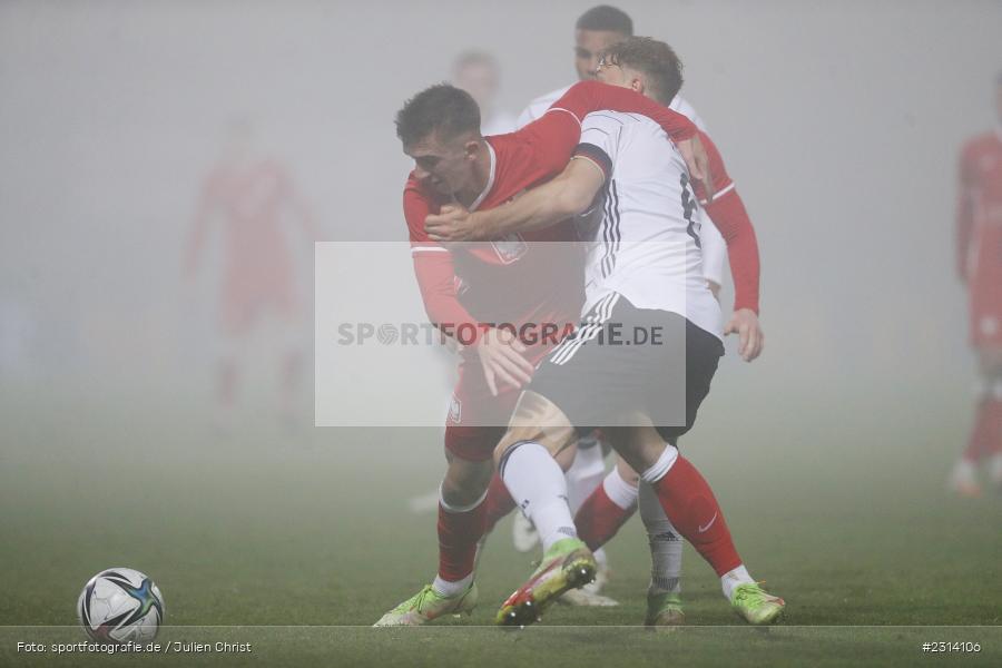 Foul, Kacper Śpiewak, WIRmachenDRUCK Arena, Großaspach, 12.11.2021, DFB, Under 21, UEFA, sport, action, Fussball, November 2021, Saison 2021/2022, POL, GER, EM-Qualifikation, U21, Poland, Germany, Polen, Deutschland - Bild-ID: 2314106 Foul, Kacper Śpiewak, WIRmachenDRUCK Arena, Großaspach, 12.11.2021, DFB, Under 21, UEFA, sport, action, Fussball, November 2021, Saison 2021/2022, POL, GER, EM-Qualifikation, U21, Poland, Germany, Polen, Deutschland - Bild-ID: 2314106