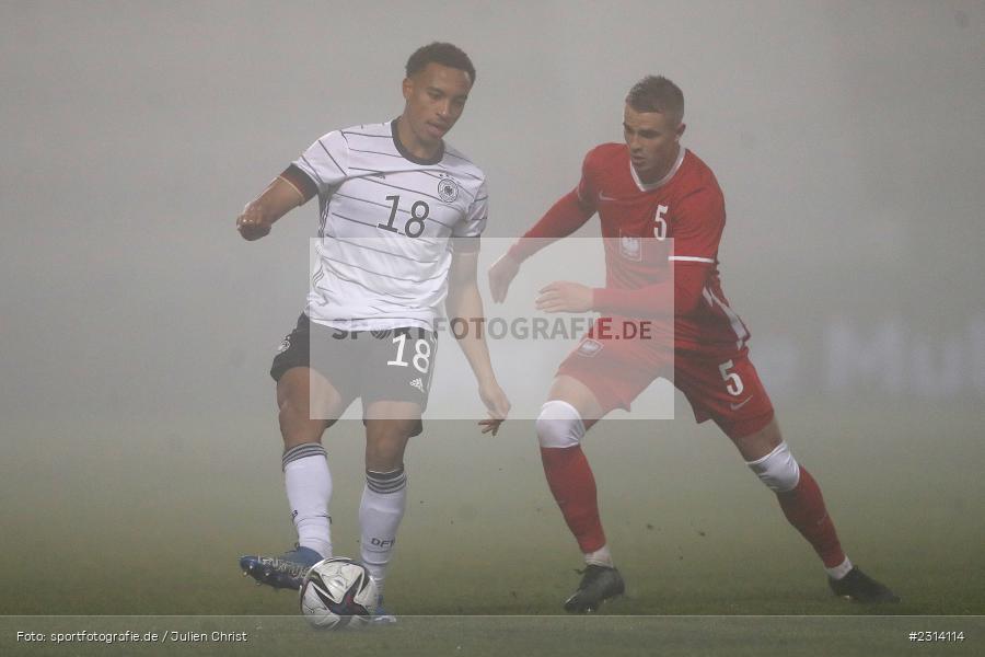 Jamie Leweling, WIRmachenDRUCK Arena, Großaspach, 12.11.2021, DFB, Under 21, UEFA, sport, action, Fussball, November 2021, Saison 2021/2022, POL, GER, EM-Qualifikation, U21, Poland, Germany, Polen, Deutschland - Bild-ID: 2314114 Jamie Leweling, WIRmachenDRUCK Arena, Großaspach, 12.11.2021, DFB, Under 21, UEFA, sport, action, Fussball, November 2021, Saison 2021/2022, POL, GER, EM-Qualifikation, U21, Poland, Germany, Polen, Deutschland - Bild-ID: 2314114