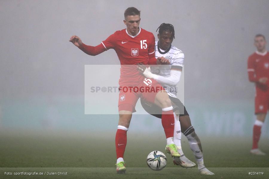 Kacper Śpiewak, WIRmachenDRUCK Arena, Großaspach, 12.11.2021, DFB, Under 21, UEFA, sport, action, Fussball, November 2021, Saison 2021/2022, POL, GER, EM-Qualifikation, U21, Poland, Germany, Polen, Deutschland - Bild-ID: 2314119 Kacper Śpiewak, WIRmachenDRUCK Arena, Großaspach, 12.11.2021, DFB, Under 21, UEFA, sport, action, Fussball, November 2021, Saison 2021/2022, POL, GER, EM-Qualifikation, U21, Poland, Germany, Polen, Deutschland - Bild-ID: 2314119