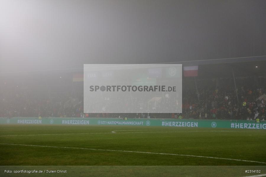 Tribüne, Stadion, WIRmachenDRUCK Arena, Großaspach, 12.11.2021, DFB, Under 21, UEFA, sport, action, Fussball, November 2021, Saison 2021/2022, POL, GER, EM-Qualifikation, U21, Poland, Germany, Polen, Deutschland - Bild-ID: 2314132 Tribüne, Stadion, WIRmachenDRUCK Arena, Großaspach, 12.11.2021, DFB, Under 21, UEFA, sport, action, Fussball, November 2021, Saison 2021/2022, POL, GER, EM-Qualifikation, U21, Poland, Germany, Polen, Deutschland - Bild-ID: 2314132