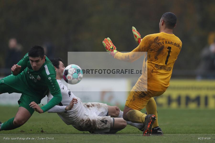 Marvin Fischer-Vallecilla, Sportgelände in der Au, Karlburg, 13.11.2021, sport, action, Fussball, November 2021, Saison 2021/2022, BFV, Bayernliga Nord, TSV Abtswind, TSV Karlburg - Bild-ID: 2314169