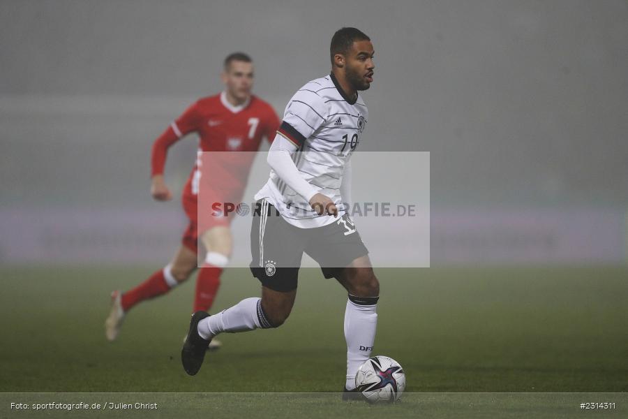 Manuel Mbom, WIRmachenDRUCK Arena, Großaspach, 12.11.2021, DFB, Under 21, UEFA, sport, action, Fussball, November 2021, Saison 2021/2022, POL, GER, EM-Qualifikation, U21, Poland, Germany, Polen, Deutschland - Bild-ID: 2314311