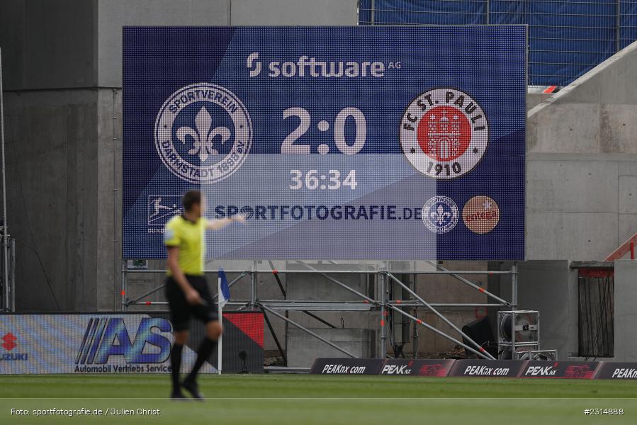 LED, Anzeigetafel, Merck-Stadion am Böllenfalltor, Darmstadt, 20.11.2021, DFL, sport, action, Fussball, November 2021, Saison 2021/2022, 2. Bundesliga, FCSP, SVD, FC St. Pauli, SV Darmstadt 98 - Bild-ID: 2314888