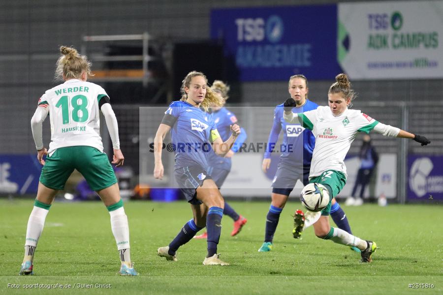 Rieke Dieckmann, Dietmar-Hopp-Stadion, Sinsheim, 05.12.2021, DFB, sport, action, Fussball, Dezember 2021, Saison 2021/2022, FFBL, FLYERALARM Frauen-Bundesliga, SVW, TSG, SV Werder Bremen, TSG 1899 Hoffenheim - Bild-ID: 2315816 Rieke Dieckmann, Dietmar-Hopp-Stadion, Sinsheim, 05.12.2021, DFB, sport, action, Fussball, Dezember 2021, Saison 2021/2022, FFBL, FLYERALARM Frauen-Bundesliga, SVW, TSG, SV Werder Bremen, TSG 1899 Hoffenheim - Bild-ID: 2315816