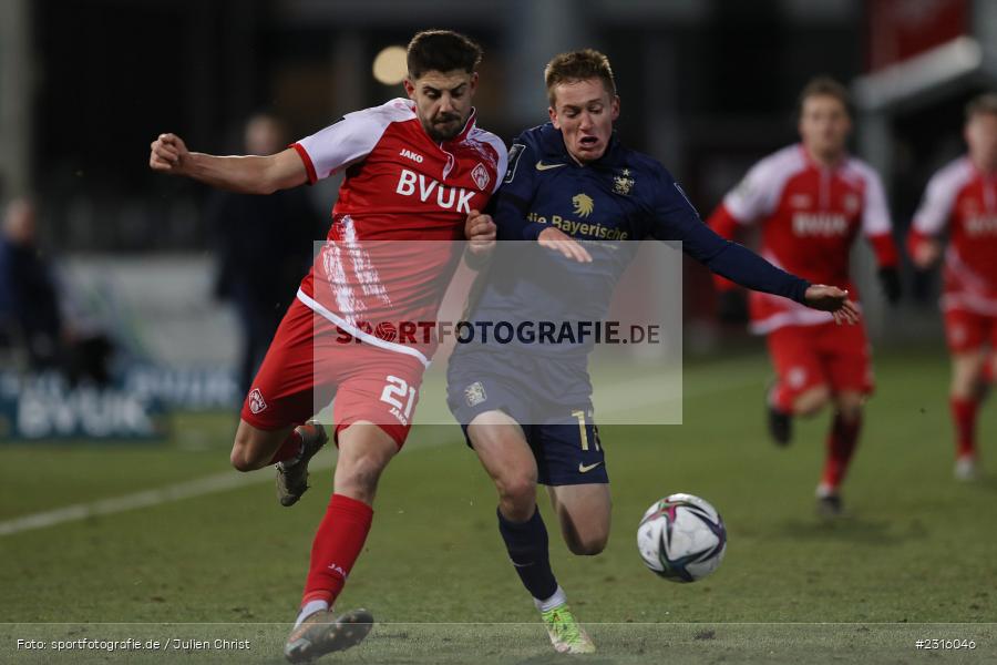 Fabian Greilinger, FLYERALARM Arena, Würzburg, 20.12.2021, DFL, sport, action, Fussball, Dezember 2021, Saison 2021/2022, 3. Liga, TSV, 1860, FWK, TSV 1860 München, FC Würzburger Kickers - Bild-ID: 2316046