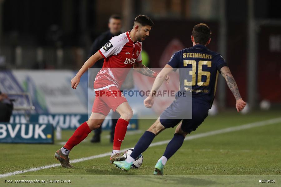 Moritz Heinrich, FLYERALARM Arena, Würzburg, 20.12.2021, DFL, sport, action, Fussball, Dezember 2021, Saison 2021/2022, 3. Liga, TSV, 1860, FWK, TSV 1860 München, FC Würzburger Kickers - Bild-ID: 2316136