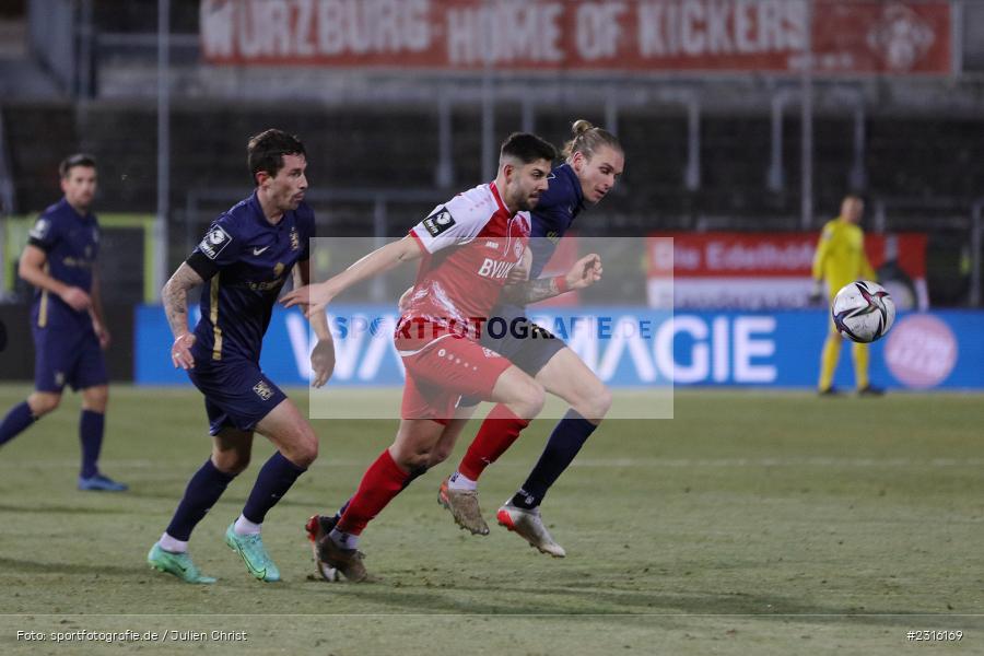 Moritz Heinrich, FLYERALARM Arena, Würzburg, 20.12.2021, DFL, sport, action, Fussball, Dezember 2021, Saison 2021/2022, 3. Liga, TSV, 1860, FWK, TSV 1860 München, FC Würzburger Kickers - Bild-ID: 2316169