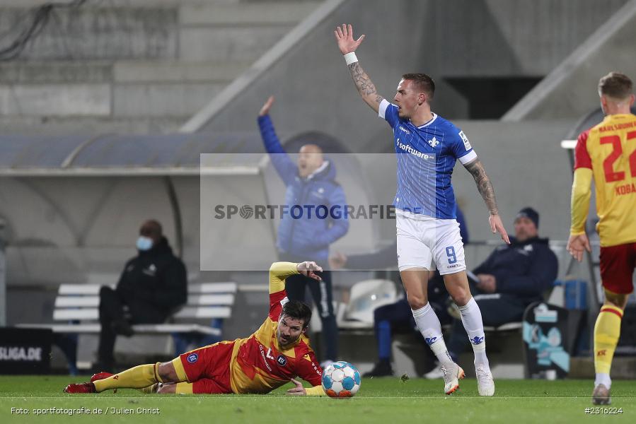 Phillip Tietz, Merck-Stadion, Darmstadt, 15.01.2022, DFL, sport, action, Fussball, Januar 2022, Saison 2021/2022, 2. Bundesliga, KSC, SV98, Karlsruher SC, SV Darmstadt 98 - Bild-ID: 2316224