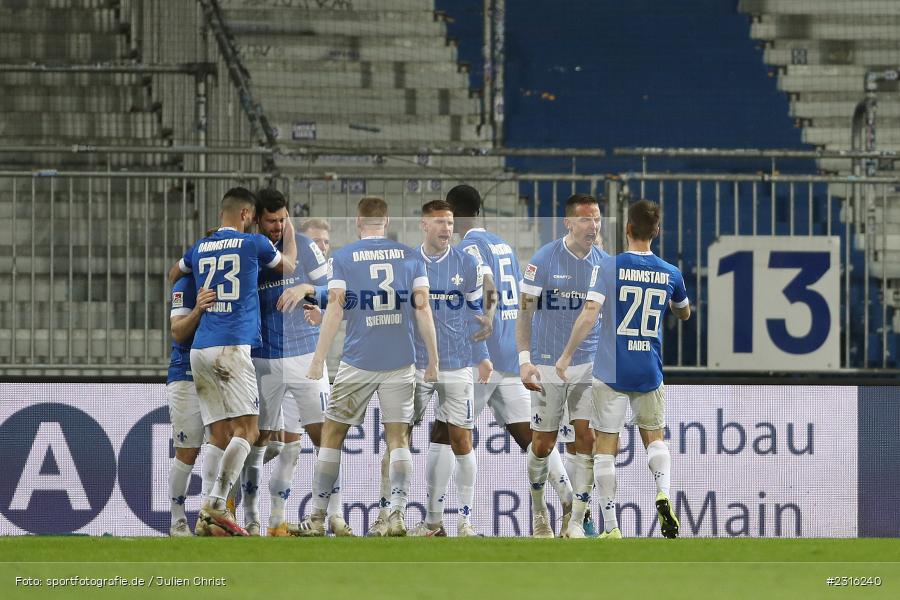Freude, Torjubel, Phillip Tietz, Merck-Stadion, Darmstadt, 15.01.2022, DFL, sport, action, Fussball, Januar 2022, Saison 2021/2022, 2. Bundesliga, KSC, SV98, Karlsruher SC, SV Darmstadt 98 - Bild-ID: 2316240