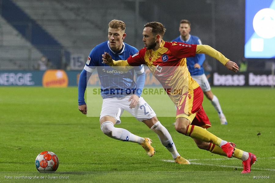 Lucas Cueto, Merck-Stadion, Darmstadt, 15.01.2022, DFL, sport, action, Fussball, Januar 2022, Saison 2021/2022, 2. Bundesliga, KSC, SV98, Karlsruher SC, SV Darmstadt 98 - Bild-ID: 2316314