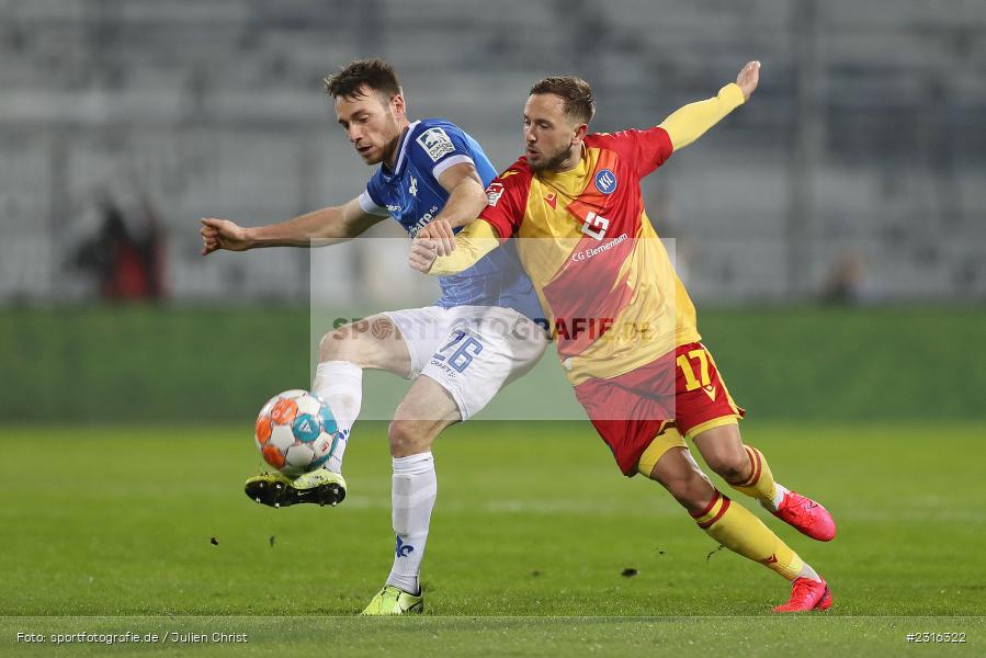 Matthias Bader, Merck-Stadion, Darmstadt, 15.01.2022, DFL, sport, action, Fussball, Januar 2022, Saison 2021/2022, 2. Bundesliga, KSC, SV98, Karlsruher SC, SV Darmstadt 98 - Bild-ID: 2316322