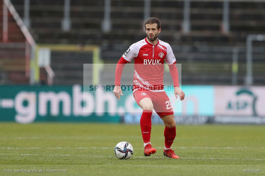 Daniel Hägele, FLYERALARM Arena, Würzburg, 22.01.2022, DFL, sport, action, Fussball, Januar 2022, Saison 2021/2022, 3. Liga, SVW, FWK, SV Waldhof Mannheim 07, FC Würzburger Kickers - Bild-ID: 2316368