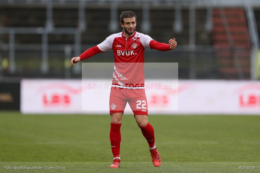 Daniel Hägele, FLYERALARM Arena, Würzburg, 22.01.2022, DFL, sport, action, Fussball, Januar 2022, Saison 2021/2022, 3. Liga, SVW, FWK, SV Waldhof Mannheim 07, FC Würzburger Kickers - Bild-ID: 2316378