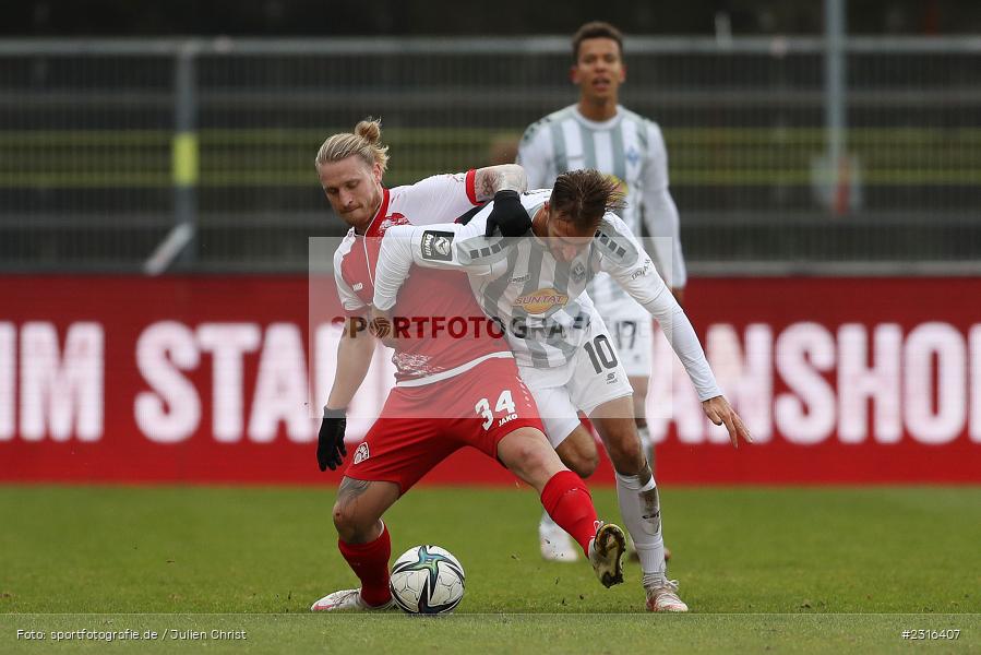 Marvin Stefaniak, FLYERALARM Arena, Würzburg, 22.01.2022, DFL, sport, action, Fussball, Januar 2022, Saison 2021/2022, 3. Liga, SVW, FWK, SV Waldhof Mannheim 07, FC Würzburger Kickers - Bild-ID: 2316407