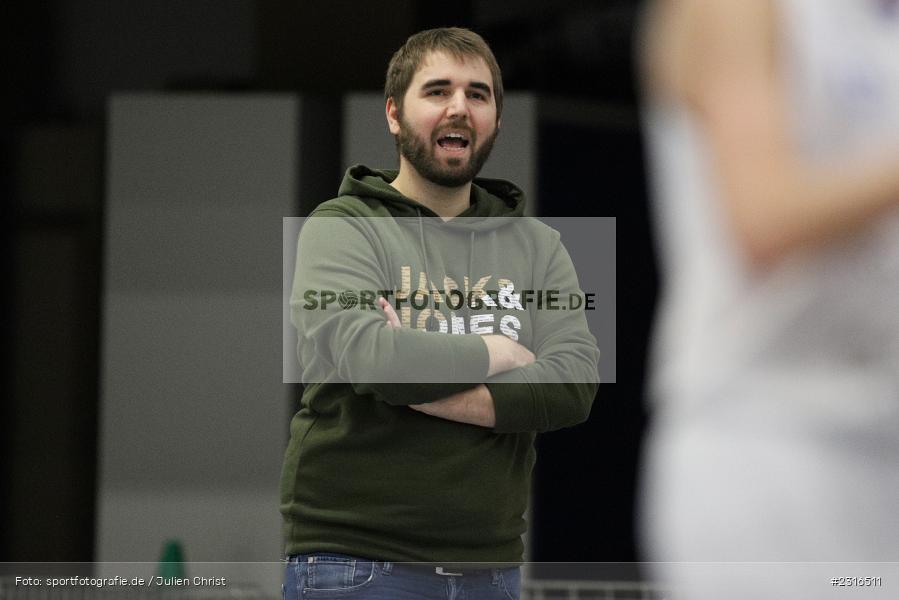 Headcoach, Trainer, Fabian Barthel, Hans-Wilhelm-Renkhoff-Halle, Marktheidenfeld, 22.01.2022, 20158, sport, action, Basketball, Januar 2022, Saison 2021/2022, Regionalliga Damen HR-Nord, Regionalliga Südost, RBGB, TVM, Regensburg Baskets, TV Marktheidenfeld - Bild-ID: 2316511