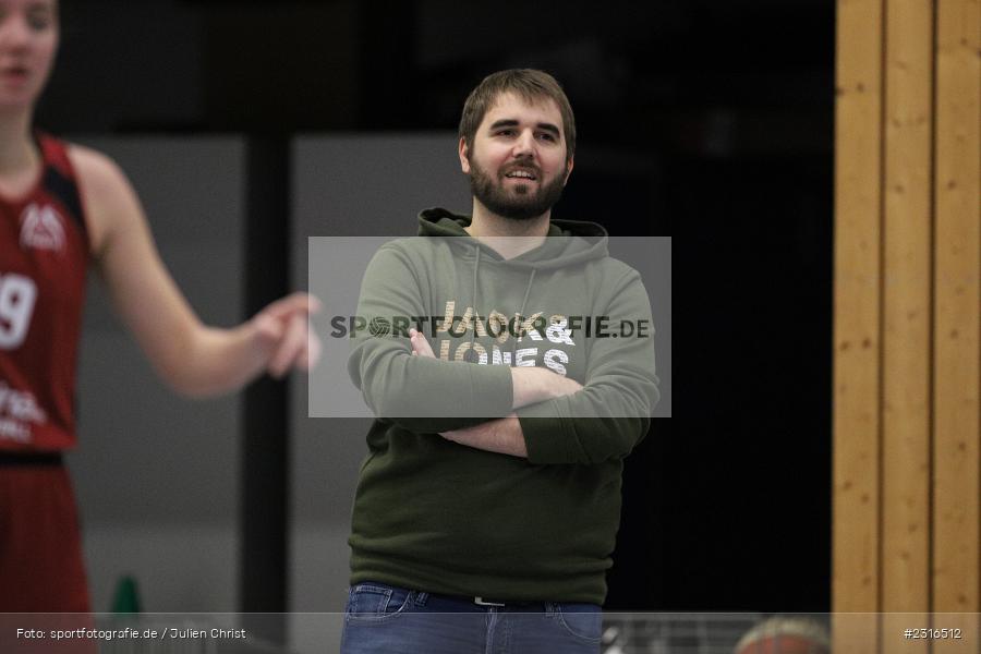 Headcoach, Trainer, Fabian Barthel, Hans-Wilhelm-Renkhoff-Halle, Marktheidenfeld, 22.01.2022, 20158, sport, action, Basketball, Januar 2022, Saison 2021/2022, Regionalliga Damen HR-Nord, Regionalliga Südost, RBGB, TVM, Regensburg Baskets, TV Marktheidenfeld - Bild-ID: 2316512