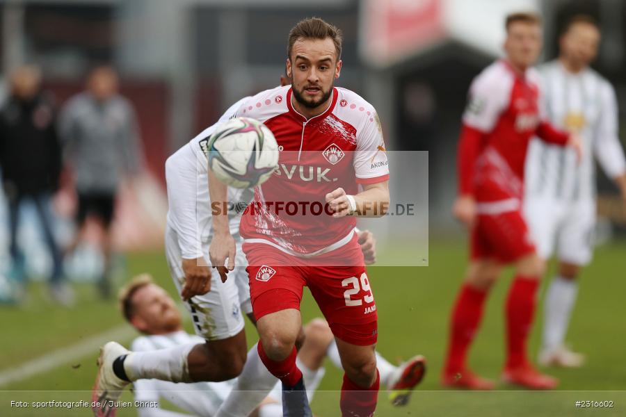 David Kopacz, FLYERALARM Arena, Würzburg, 22.01.2022, DFL, sport, action, Fussball, Januar 2022, Saison 2021/2022, 3. Liga, SVW, FWK, SV Waldhof Mannheim 07, FC Würzburger Kickers - Bild-ID: 2316602