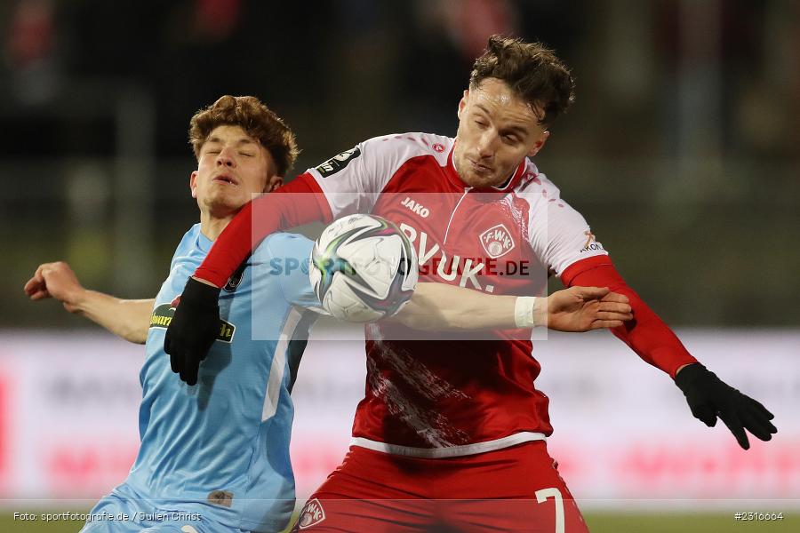 Mirnes Pepić, FLYERALARM Arena, Würzburg, 28.01.2022, DFL, sport, action, Fussball, Januar 2022, Saison 2021/2022, 3. Liga, SCF, FWK, SC Freiburg II, FC Würzburger Kickers - Bild-ID: 2316664 Mirnes Pepić, FLYERALARM Arena, Würzburg, 28.01.2022, DFL, sport, action, Fussball, Januar 2022, Saison 2021/2022, 3. Liga, SCF, FWK, SC Freiburg II, FC Würzburger Kickers - Bild-ID: 2316664