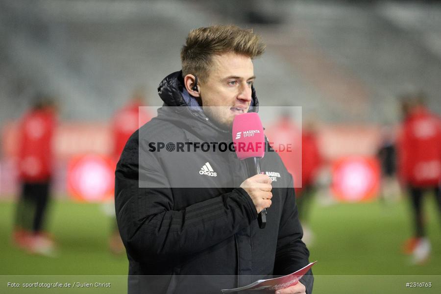 Interview, Magenta Sport, Moderator, Cedrick Pick, FLYERALARM Arena, Würzburg, 28.01.2022, DFL, sport, action, Fussball, Januar 2022, Saison 2021/2022, 3. Liga, SCF, FWK, SC Freiburg II, FC Würzburger Kickers - Bild-ID: 2316763 Interview, Magenta Sport, Moderator, Cedrick Pick, FLYERALARM Arena, Würzburg, 28.01.2022, DFL, sport, action, Fussball, Januar 2022, Saison 2021/2022, 3. Liga, SCF, FWK, SC Freiburg II, FC Würzburger Kickers - Bild-ID: 2316763