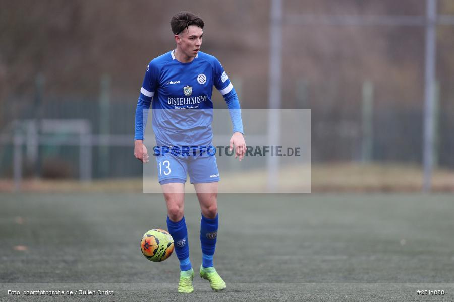 Nils Hock, Sepp-Endres-Sportanlage, Würzburg, 29.01.2022, BFV, sport, action, Fussball, Januar 2022, Saison 2021/2022, Landesfreundschaftsspiele, Verbandsliga Würrtemberg, Bayernliga Nord, FSV, WFV, FSV Hollenbach, Würzburger FV - Bild-ID: 2316838