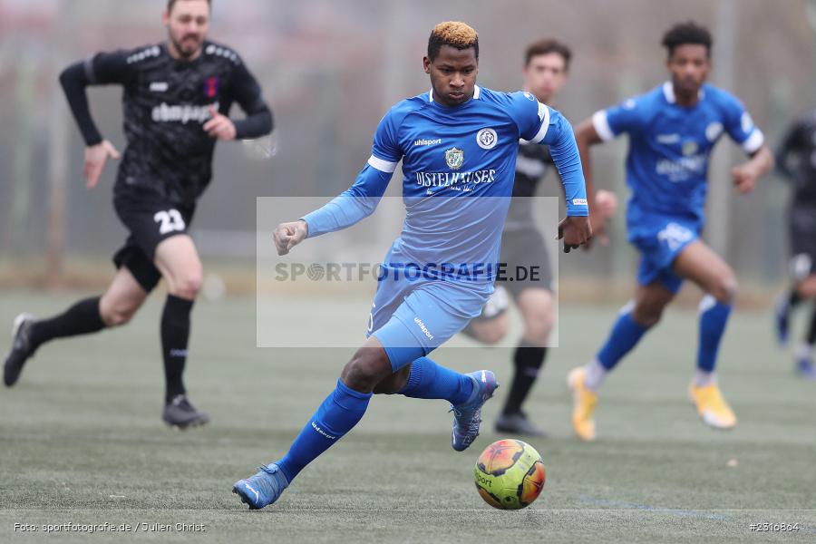 Mohamed Conte, Sepp-Endres-Sportanlage, Würzburg, 29.01.2022, BFV, sport, action, Fussball, Januar 2022, Saison 2021/2022, Landesfreundschaftsspiele, Verbandsliga Würrtemberg, Bayernliga Nord, FSV, WFV, FSV Hollenbach, Würzburger FV - Bild-ID: 2316864