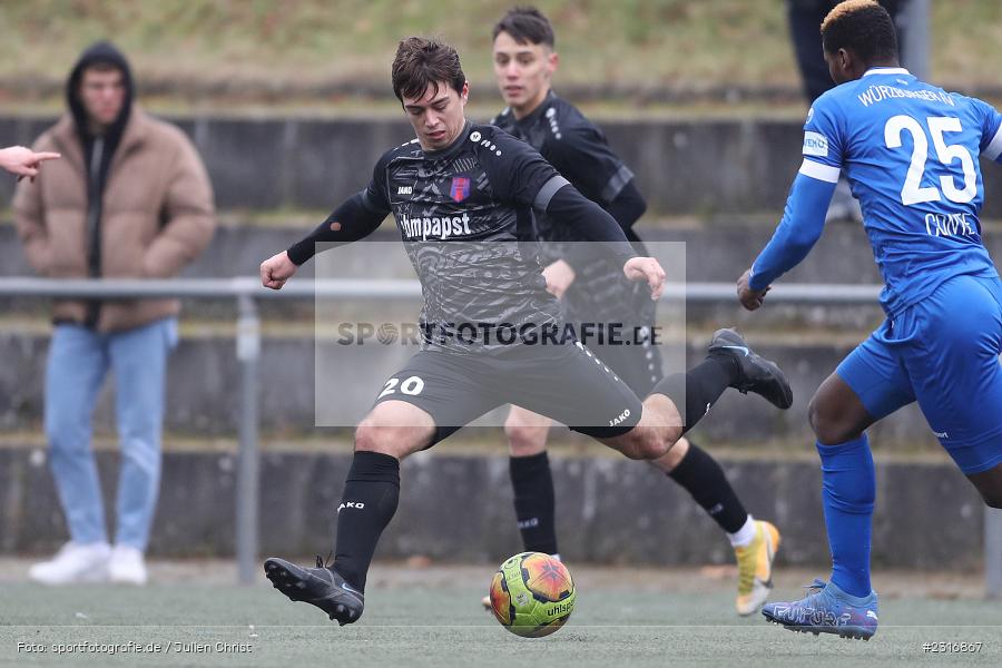 Felix Limbach, Sepp-Endres-Sportanlage, Würzburg, 29.01.2022, BFV, sport, action, Fussball, Januar 2022, Saison 2021/2022, Landesfreundschaftsspiele, Verbandsliga Würrtemberg, Bayernliga Nord, FSV, WFV, FSV Hollenbach, Würzburger FV - Bild-ID: 2316867