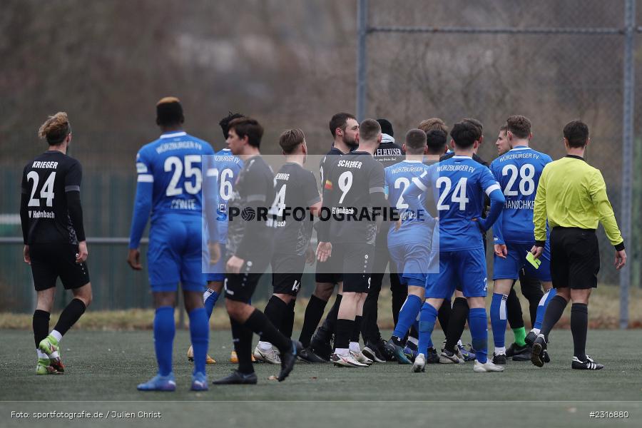 Rudelbildung, Sepp-Endres-Sportanlage, Würzburg, 29.01.2022, BFV, sport, action, Fussball, Januar 2022, Saison 2021/2022, Landesfreundschaftsspiele, Verbandsliga Würrtemberg, Bayernliga Nord, FSV, WFV, FSV Hollenbach, Würzburger FV - Bild-ID: 2316880