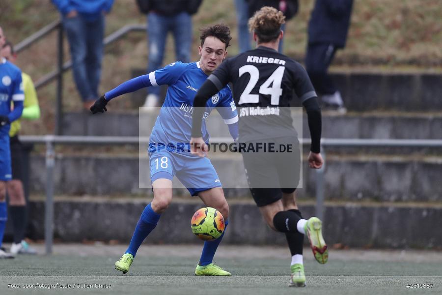 Nico Kuß, Sepp-Endres-Sportanlage, Würzburg, 29.01.2022, BFV, sport, action, Fussball, Januar 2022, Saison 2021/2022, Landesfreundschaftsspiele, Verbandsliga Würrtemberg, Bayernliga Nord, FSV, WFV, FSV Hollenbach, Würzburger FV - Bild-ID: 2316887