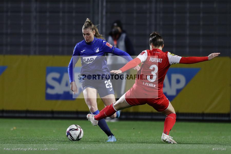 Jule Brand, Dietmar-Hopp-Stadion, Sinsheim, 04.02.2022, DFB, sport, action, Februar 2022, Saison 2021/2022, FLYERALARM Frauen-Bundesliga, FFBL, FCK, TSG, 1. FC Köln, TSG 1899 Hoffenheim - Bild-ID: 2317342 Jule Brand, Dietmar-Hopp-Stadion, Sinsheim, 04.02.2022, DFB, sport, action, Februar 2022, Saison 2021/2022, FLYERALARM Frauen-Bundesliga, FFBL, FCK, TSG, 1. FC Köln, TSG 1899 Hoffenheim - Bild-ID: 2317342