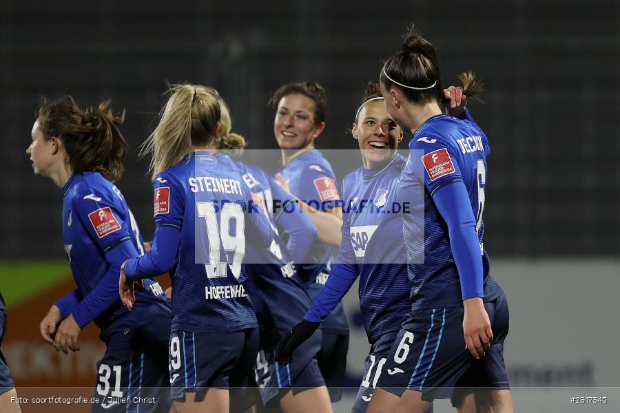 Freude, Torjubel, Nicole Billa, Dietmar-Hopp-Stadion, Sinsheim, 04.02.2022, DFB, sport, action, Februar 2022, Saison 2021/2022, FLYERALARM Frauen-Bundesliga, FFBL, FCK, TSG, 1. FC Köln, TSG 1899 Hoffenheim - Bild-ID: 2317345 Freude, Torjubel, Nicole Billa, Dietmar-Hopp-Stadion, Sinsheim, 04.02.2022, DFB, sport, action, Februar 2022, Saison 2021/2022, FLYERALARM Frauen-Bundesliga, FFBL, FCK, TSG, 1. FC Köln, TSG 1899 Hoffenheim - Bild-ID: 2317345