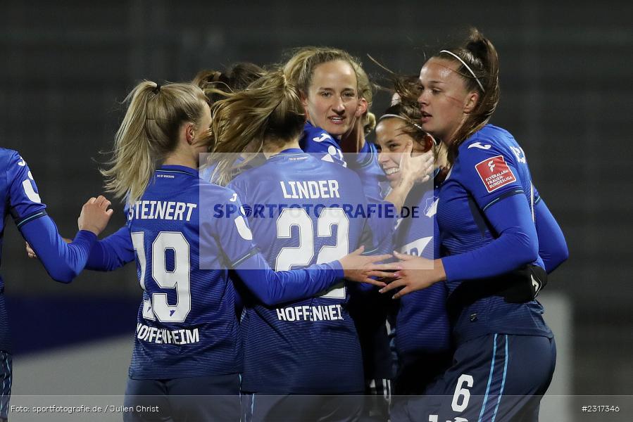 Freude, Torjubel, Nicole Billa, Dietmar-Hopp-Stadion, Sinsheim, 04.02.2022, DFB, sport, action, Februar 2022, Saison 2021/2022, FLYERALARM Frauen-Bundesliga, FFBL, FCK, TSG, 1. FC Köln, TSG 1899 Hoffenheim - Bild-ID: 2317346 Freude, Torjubel, Nicole Billa, Dietmar-Hopp-Stadion, Sinsheim, 04.02.2022, DFB, sport, action, Februar 2022, Saison 2021/2022, FLYERALARM Frauen-Bundesliga, FFBL, FCK, TSG, 1. FC Köln, TSG 1899 Hoffenheim - Bild-ID: 2317346