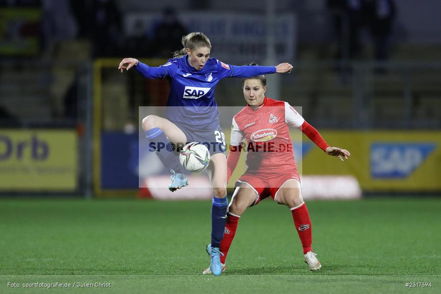 Jule Brand, Dietmar-Hopp-Stadion, Sinsheim, 04.02.2022, DFB, sport, action, Februar 2022, Saison 2021/2022, FLYERALARM Frauen-Bundesliga, FFBL, FCK, TSG, 1. FC Köln, TSG 1899 Hoffenheim - Bild-ID: 2317394 Jule Brand, Dietmar-Hopp-Stadion, Sinsheim, 04.02.2022, DFB, sport, action, Februar 2022, Saison 2021/2022, FLYERALARM Frauen-Bundesliga, FFBL, FCK, TSG, 1. FC Köln, TSG 1899 Hoffenheim - Bild-ID: 2317394