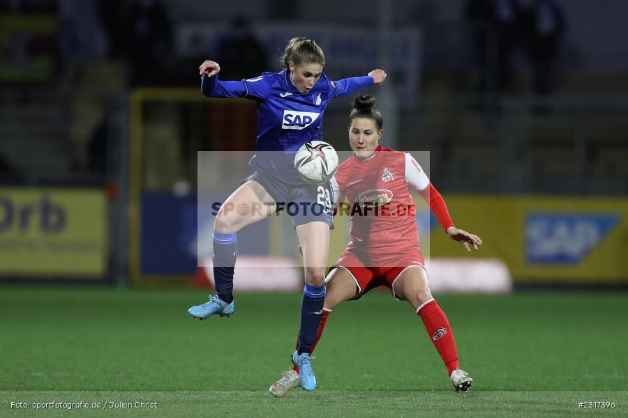Jule Brand, Dietmar-Hopp-Stadion, Sinsheim, 04.02.2022, DFB, sport, action, Februar 2022, Saison 2021/2022, FLYERALARM Frauen-Bundesliga, FFBL, FCK, TSG, 1. FC Köln, TSG 1899 Hoffenheim - Bild-ID: 2317396 Jule Brand, Dietmar-Hopp-Stadion, Sinsheim, 04.02.2022, DFB, sport, action, Februar 2022, Saison 2021/2022, FLYERALARM Frauen-Bundesliga, FFBL, FCK, TSG, 1. FC Köln, TSG 1899 Hoffenheim - Bild-ID: 2317396