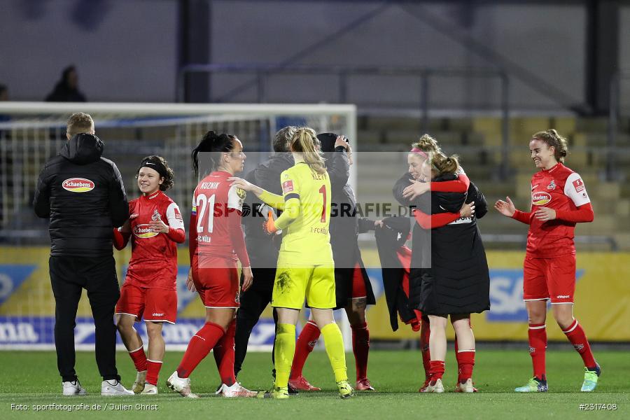 Remis, Freude, Erleichterung, Alicia-Sophie Gudorf, Peggy Kuznik, Myrthe Moorrees, Sharon Beck, Dietmar-Hopp-Stadion, Sinsheim, 04.02.2022, DFB, sport, action, Februar 2022, Saison 2021/2022, FLYERALARM Frauen-Bundesliga, FFBL, FCK, TSG, 1. FC Köln, TSG 1899 Hoffenheim - Bild-ID: 2317408 Remis, Freude, Erleichterung, Alicia-Sophie Gudorf, Peggy Kuznik, Myrthe Moorrees, Sharon Beck, Dietmar-Hopp-Stadion, Sinsheim, 04.02.2022, DFB, sport, action, Februar 2022, Saison 2021/2022, FLYERALARM Frauen-Bundesliga, FFBL, FCK, TSG, 1. FC Köln, TSG 1899 Hoffenheim - Bild-ID: 2317408