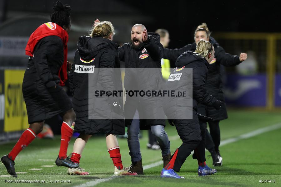 Freude, Jubel, Sascha Glass, Dietmar-Hopp-Stadion, Sinsheim, 04.02.2022, DFB, sport, action, Februar 2022, Saison 2021/2022, FLYERALARM Frauen-Bundesliga, FFBL, FCK, TSG, 1. FC Köln, TSG 1899 Hoffenheim - Bild-ID: 2317413 Freude, Jubel, Sascha Glass, Dietmar-Hopp-Stadion, Sinsheim, 04.02.2022, DFB, sport, action, Februar 2022, Saison 2021/2022, FLYERALARM Frauen-Bundesliga, FFBL, FCK, TSG, 1. FC Köln, TSG 1899 Hoffenheim - Bild-ID: 2317413
