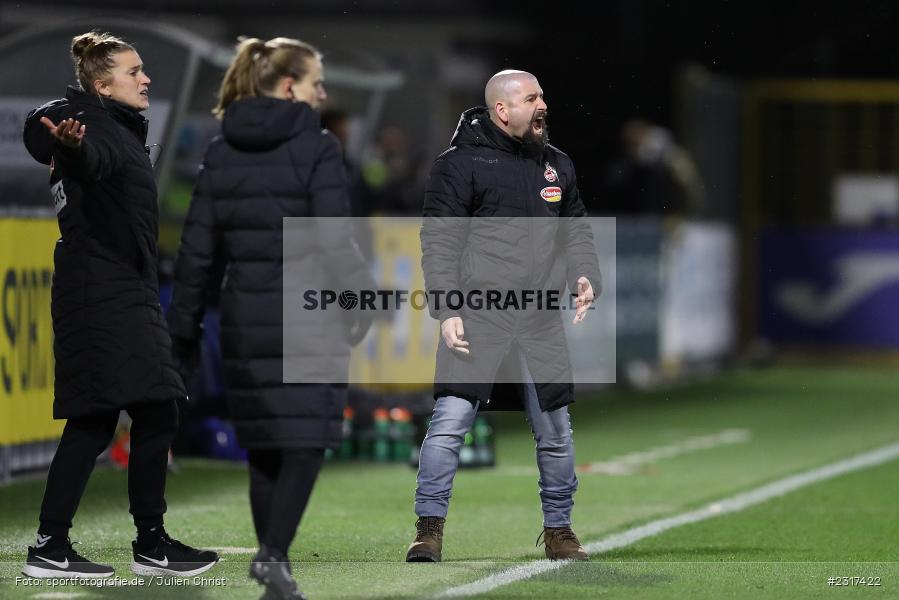 Gestik, Sascha Glass, Dietmar-Hopp-Stadion, Sinsheim, 04.02.2022, DFB, sport, action, Februar 2022, Saison 2021/2022, FLYERALARM Frauen-Bundesliga, FFBL, FCK, TSG, 1. FC Köln, TSG 1899 Hoffenheim - Bild-ID: 2317422