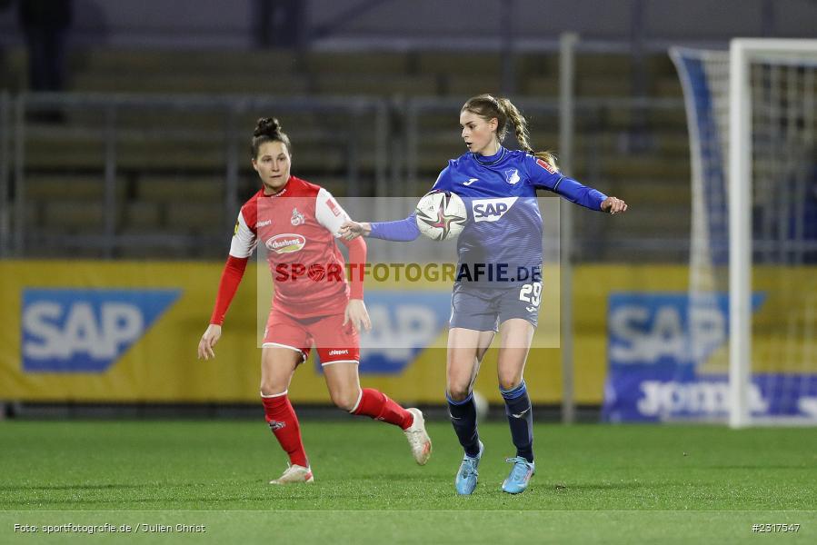Jule Brand, Dietmar-Hopp-Stadion, Sinsheim, 04.02.2022, DFB, sport, action, Februar 2022, Saison 2021/2022, FLYERALARM Frauen-Bundesliga, FFBL, FCK, TSG, 1. FC Köln, TSG 1899 Hoffenheim - Bild-ID: 2317547 Jule Brand, Dietmar-Hopp-Stadion, Sinsheim, 04.02.2022, DFB, sport, action, Februar 2022, Saison 2021/2022, FLYERALARM Frauen-Bundesliga, FFBL, FCK, TSG, 1. FC Köln, TSG 1899 Hoffenheim - Bild-ID: 2317547