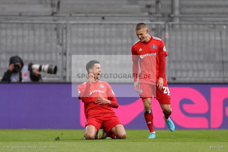 Robert Glatzel, Merck-Stadion am Böllenfalltor, Darmstadt, 06.02.2022, DFL, sport, action, Februar 2022, Saison 2021/2022, 2. Bundesliga, HSV, SV98, Hamburger SV, SV Darmstadt 98 - Bild-ID: 2317569