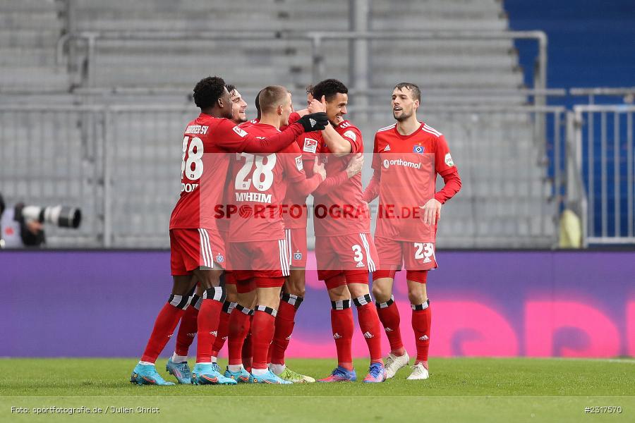Robert Glatzel, Merck-Stadion am Böllenfalltor, Darmstadt, 06.02.2022, DFL, sport, action, Februar 2022, Saison 2021/2022, 2. Bundesliga, HSV, SV98, Hamburger SV, SV Darmstadt 98 - Bild-ID: 2317570