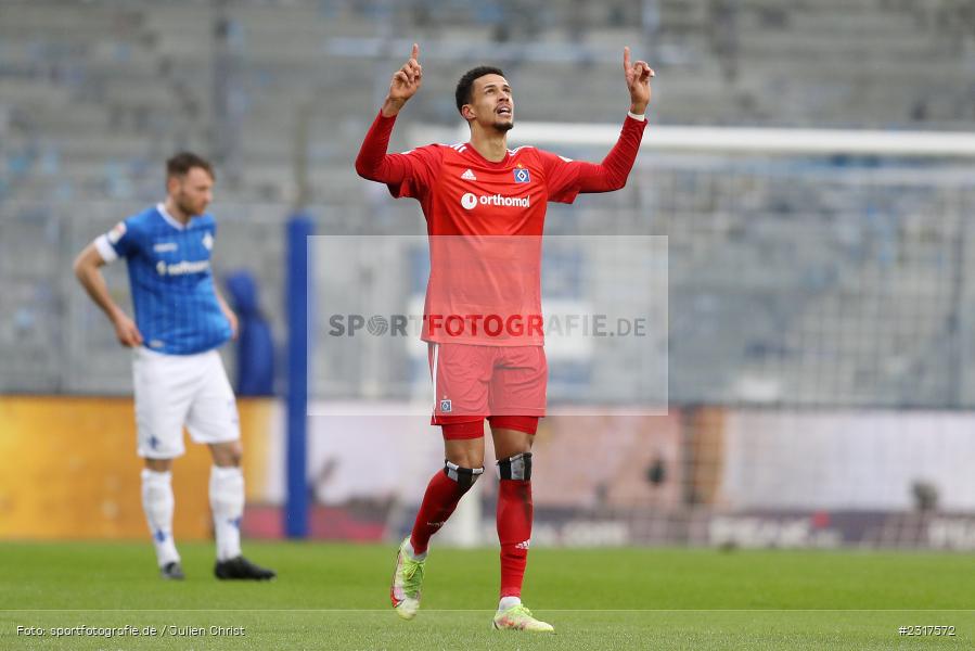 Robert Glatzel, Merck-Stadion am Böllenfalltor, Darmstadt, 06.02.2022, DFL, sport, action, Februar 2022, Saison 2021/2022, 2. Bundesliga, HSV, SV98, Hamburger SV, SV Darmstadt 98 - Bild-ID: 2317572