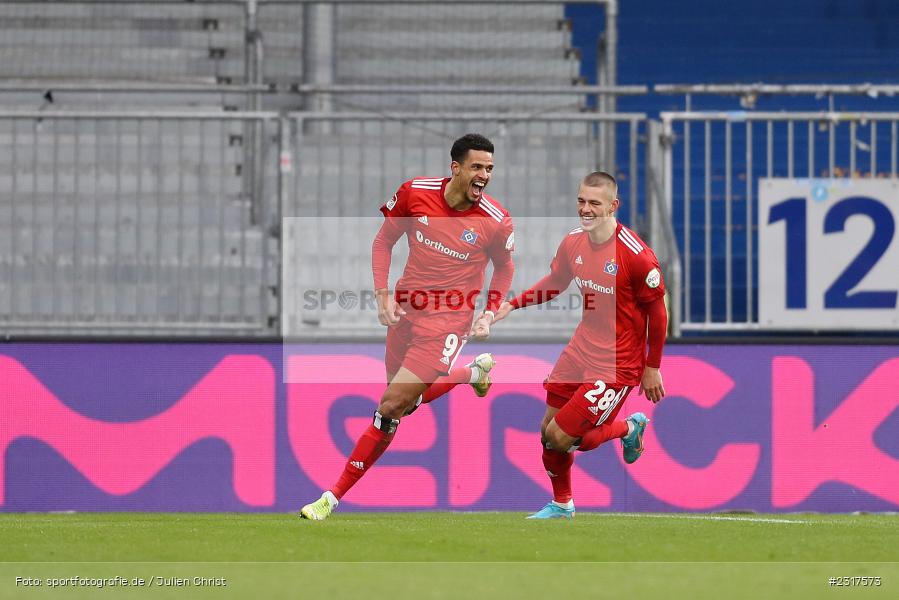 Robert Glatzel, Merck-Stadion am Böllenfalltor, Darmstadt, 06.02.2022, DFL, sport, action, Februar 2022, Saison 2021/2022, 2. Bundesliga, HSV, SV98, Hamburger SV, SV Darmstadt 98 - Bild-ID: 2317573